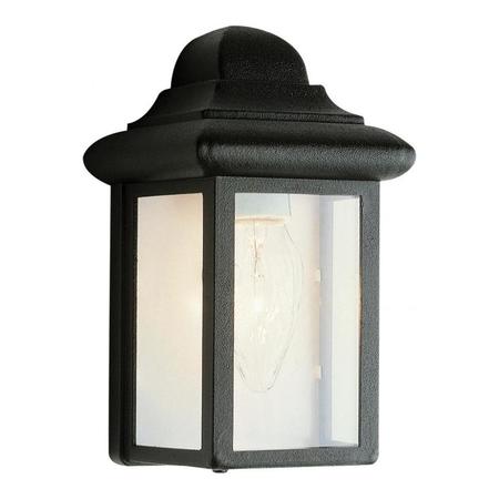 TRANS GLOBE One Light Black Copper Clear Beveled Reflective Backing Glass Wall La 44835 BC